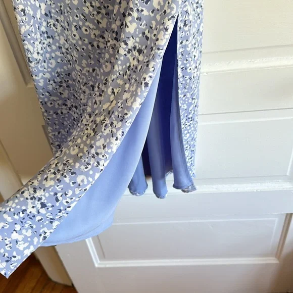 Abercrombie Light Blue Leopard Print Dress - Picture 4 of 5